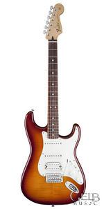 Fender Stratocaster HSS Plus Top Electric Guitar in Tobacco Sunburst 0144710552