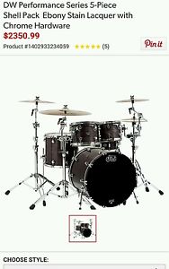 Dw Performance series ebony stain 5 piece