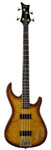 Dean JBP TBZ Jeff Berlin Player Exotic Burled 4-String Electric Bass Guitar - Trans Brazilia