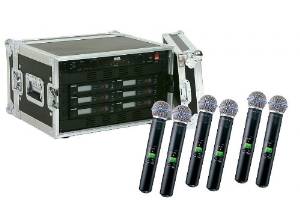 Shure SLX24/Beta58 6-Pack Wireless Handheld Microphone System