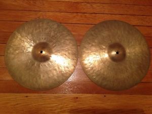 K ZILDJIAN Istanbul Turkish Vintage 14" Hi-Hats Cymbal SIGNED