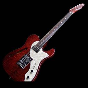 Free Shipping Freedom Custom Guitar Research Brown Pepper Semi Order Model Flame Mahogany Red Bean "Ikebe 40th Anniversary"