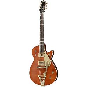 Gretsch Guitars Custom Shop Duo Jet Flame Maple Top Electric Guitar Walnut Stain
