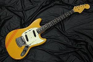 Free Shipping Used Fender USA Mustang Competition Orange 1968 Electric Guitar