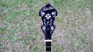 Vintage Gold Star GF-100HF Banjo w Original Case, Gibson Strings, Made in Japan