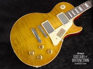 Gibson Custom True Historic 1959 Les Paul Reissue Electric Guitar Murphy Aged Vintage Lemon Burst (SN:95560)