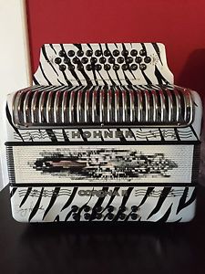 NEW Hohner Corona II Los Tigres Accordion FBbEb FA White ACORDEON BLANCO