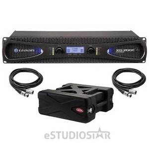 Crown Audio XLS 2002 Stereo Power Amplifier (650W at 4 Ohm) with Cables and Case