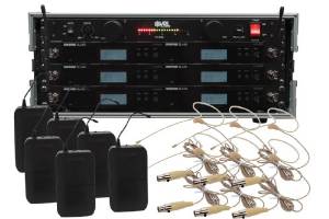 Shure BLX14R/HS-06 6 Pack Wireless EarSet Mic System with VRL Power Supply