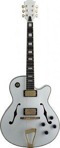 Stagg A300 Jazz Semi-Acoustic Electric Guitar - White