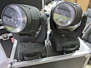 DUAL ATA CASE w/one PAIR Chauvet Intimidator Beam LED 350 75W Moving Head Lights