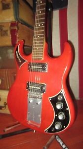 Vintage Circa 1965 Burns Baldwin Baby Bison Electric Guitar Cherry Red Cool