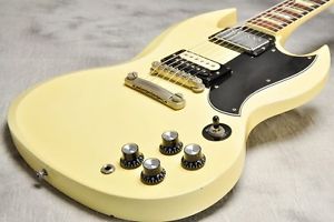 Greco SS63-55 White Used Guitar Free Shipping from Japan #g917