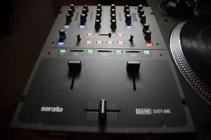 Rane Sixty-One Serato DJ Performance Mixer 61 SSL Sixty One with records