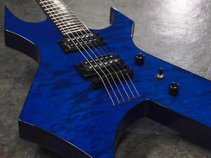 B.C.Rich NT Warlock Hardtail Trance Blue F/S From JAPAN