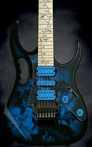 Ibanez Stve Vai Blue Floral Pattern Guitar