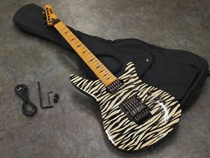 Yamaha MG-MIII Zebra Maple Finger Plate 1990 Made Used Electric Guitar Japan F/S