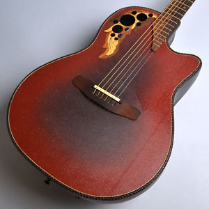 1991 Ovation Adamas II 1581-2 Reverse Red Burst Electric Acoustic Guitar