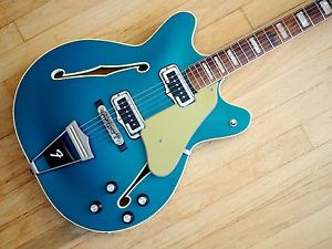 1966 Fender Coronado II Vintage Electric Guitar Lake Placid Blue Near Mint w/hc