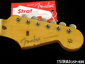 Fender USA Custom Shop '56 Relic Strat NECK+TUNERS Vintage Maple Med Jumbo