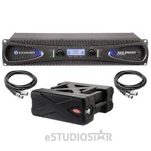 Crown Audio XLS 2502 Stereo Power Amplifier (775W at 4 Ohm) with Cables and Case