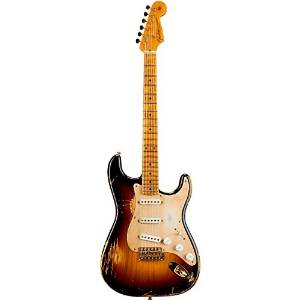 Fender Custom Shop Limited Edition Golden 1954 Heavy Relic Strat with Gold Hardware & Gold Anodized Pickguard 2-Color Sunburst Maple Fingerboard