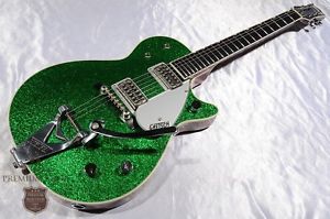 2005 Gretsch G6129TG Sparkle Jet / Green Sparkle Electric Guitar Free Shipping