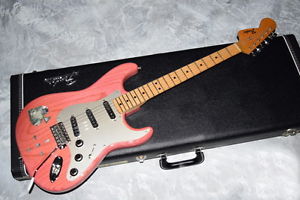 1960's Fender Stratocaster Bonnie Pink "Lefty" Maple Cap neck Free Shipping