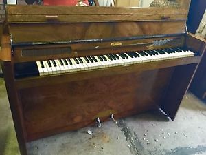 MAKE AN OFFER! Small Walnut Low Art Deco Piano Overstrung Eavestaff