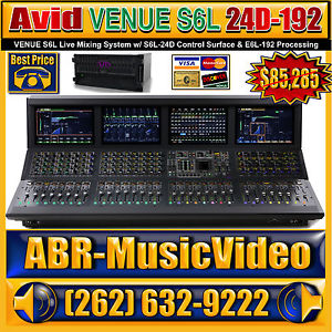 AVID Venu S6L 24D Control Surface & E6L-192 Processing Engine