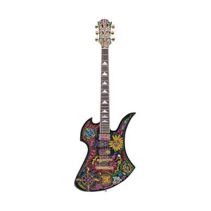BURNY MG-145X hide model Mockingbird Electric guitar Psychedelic paint FERNANDES