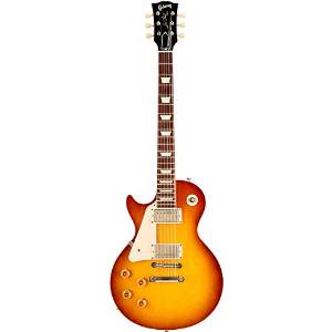 Gibson Custom Shop LPR84LHVOITNH1 1958 Les Paul Plaintop VOS-LH Solid-Body Electric Guitar, Ice Tea