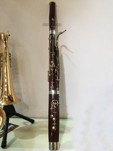Maple Wooden junior Bassoon Cupronickel bocals Silver Nickel Eb key With Case