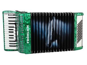 Akkordeon Fröhlich Mozart ,Weltmeister Juwel, Airbrush Motiv Pferdekopf