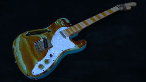 A First Sample Nassou Brother Flow Series Guitar Relic With Case Tele Thinline