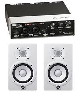 Steinberg UR22MKII 2-Channel USB Interface with 2 Yamaha HS5 Studio Monitors
