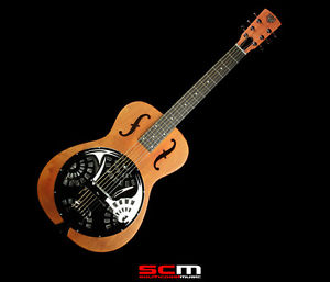 DOBRO HOUND DOG ROUND NECK RESONATOR GUITAR VINTAGE BROWN FREE SHIPPING NEW!