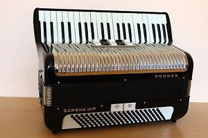 Accordion Hohner Carena IIIM 120 bass Vintage German Akkordeon Fisarmonica +Case