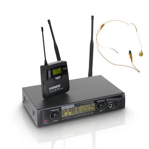 LD Systems WIN 42 Serie - Funkmikrofon System mit Belt Pack Headset hautfarben