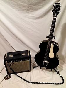 Vintage Gretsch Black Electric Guitar spruce Acoustic Fender Blackface Amplifier