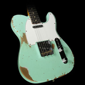 Fender Custom Shop 60s Roasted Alder Telecaster Relic Electric Guitar Surf Green
