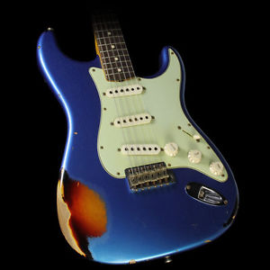 Used 2014 Fender Custom '60 Stratocaster Relic Guitar Lake Placid Blue over 3TS