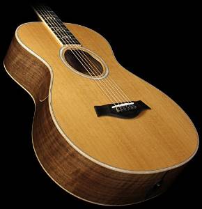 Taylor Custom Shop BTO Grand Concert 12 Fret Figured Walnut Acoustic-Electric Guitar Natural