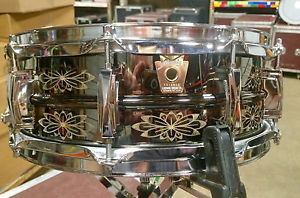 Ludwig Black Beauty 14x5 Snare Drum Engraved By John Aldridge