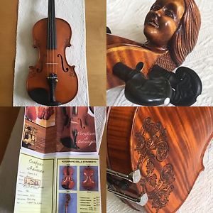 Violin Gliga Vasile Master 4/4 Ornate Hand Carved Romania Mermaids Sea Dragons