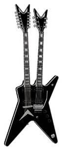 Dean Guitars US121173 12-String USA ML Double Neck Custom Solid-Body Electric Guitar, Classic Black