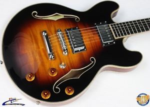 Eastman T184MX-CS Thinline Electric Guitar w/ HSC, Sunburst, DEMO!! #37584