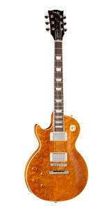 Gibson USA LPSABLTACH1LP Standard 2013 Premium Birdseye Translucent Amber Left Hand