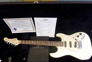 MINT G & L Legacy USA Custom shop Strat electric guitar with certificate, case.