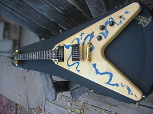 Gibson Flying V 1984 Designer Series Artist Original Blue Splash